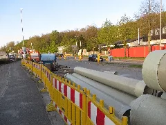 Straße Kielseng Während Der Teilsperrung Im April 2014 (Flensburg), Bild 18