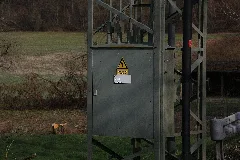 Trafo, Integriert In Mittelspannungsmast, Bei Rasdorf, Kreis Fulda