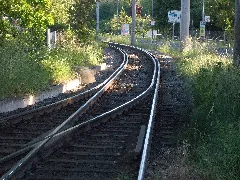 Tram Tracks Near Industriepark Klotzsche In Dresden