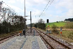 Walpershofen Saarbahn Haltestelle Blick Richtung Etzenhofen