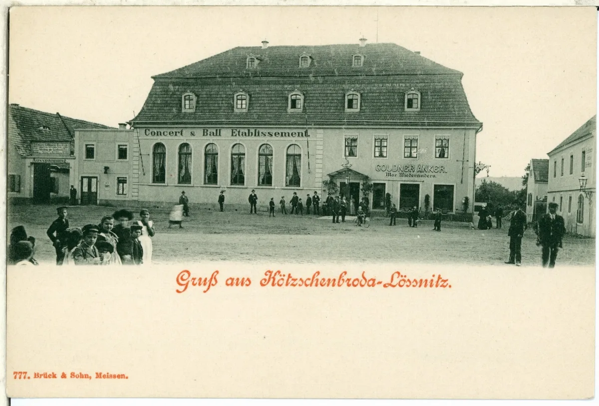 00777 Kötzschenbroda 1898 Goldener Anker Brück & Sohn Kunstverlag