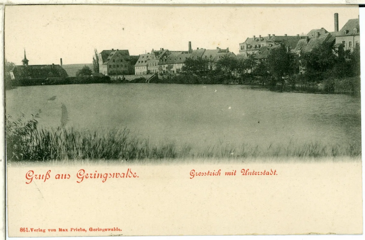 00861 Geringswalde 1898 Blick Über Den Großteich Zur Unterstadt Brück & Sohn Kunstverlag
