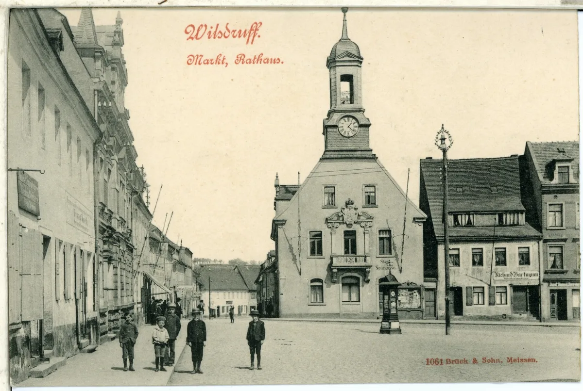 01061 Wilsdruff 1899 Markt Und Rathaus Brück & Sohn Kunstverlag