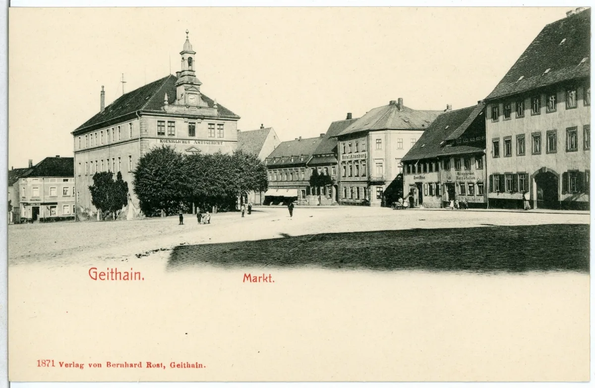 01871 Geithain 1901 Markt Brück & Sohn Kunstverlag