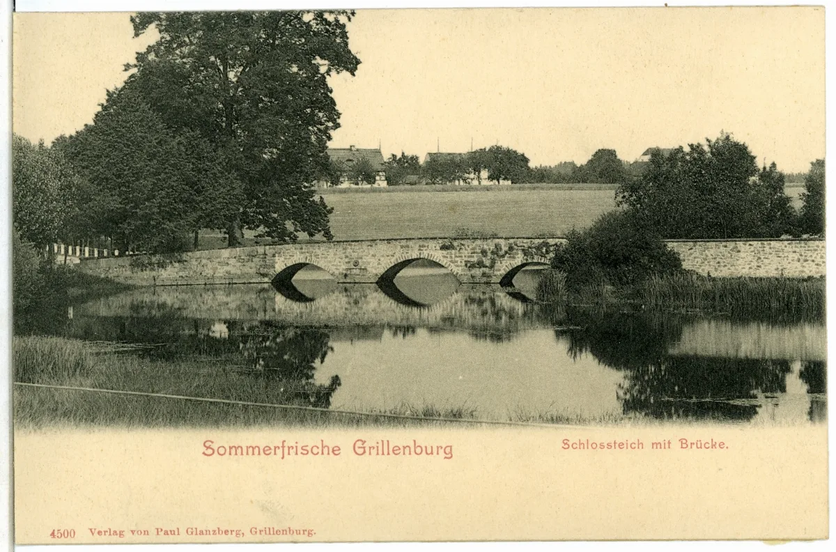 04500 Grillenburg 1903 Schloßteich Mit Brücke Brück & Sohn Kunstverlag