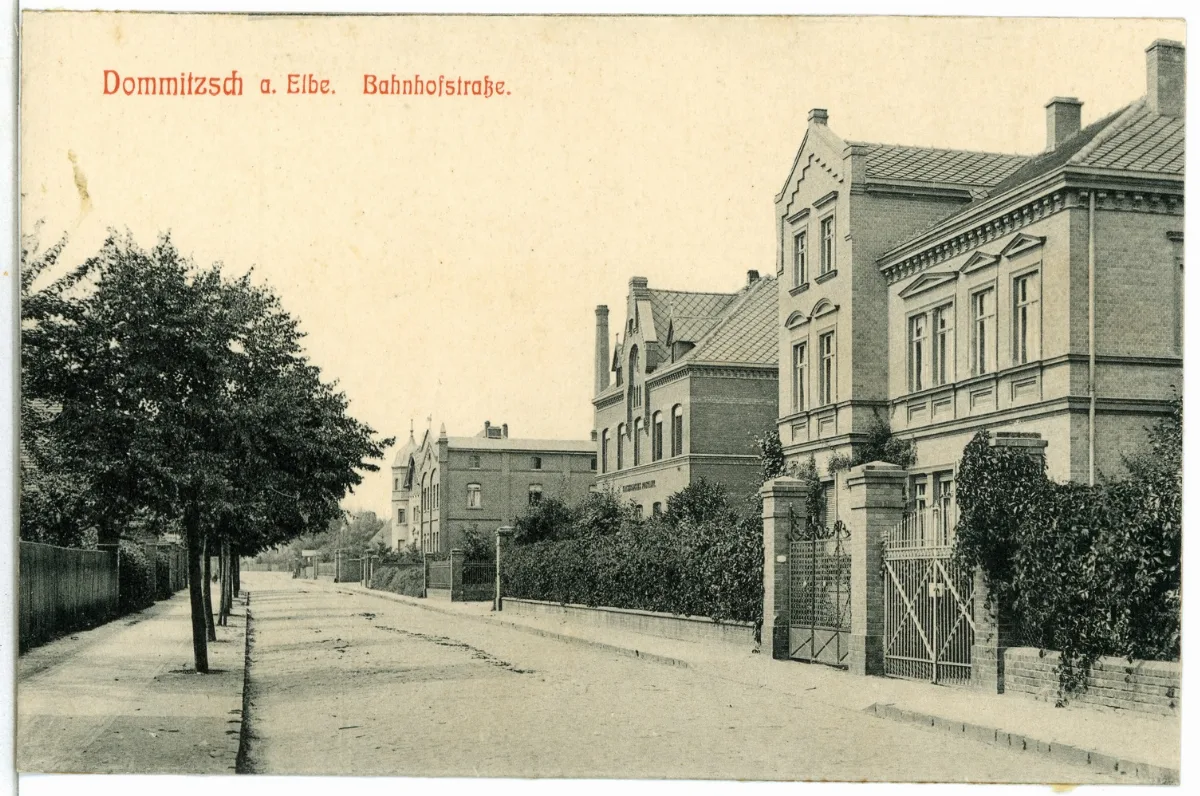 07749 Dommitzsch 1906 Bahnhofstraße Brück & Sohn Kunstverlag