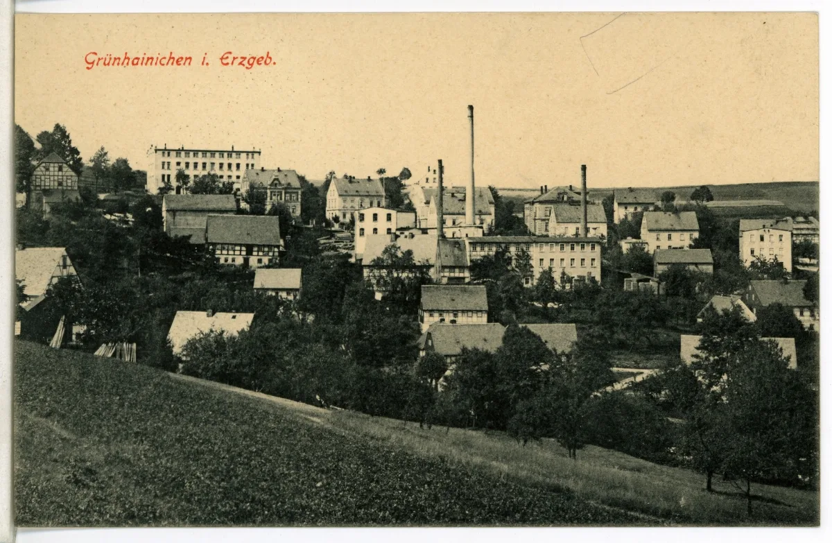 09666 Grünhainichen 1908 Blick Auf Grünhainichen Brück & Sohn Kunstverlag