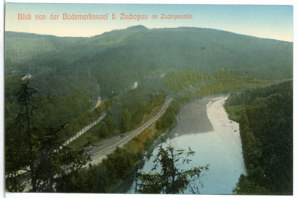 09701 Zschopau 1908 Blick Von Der Bodemerkanzel Brück & Sohn Kunstverlag