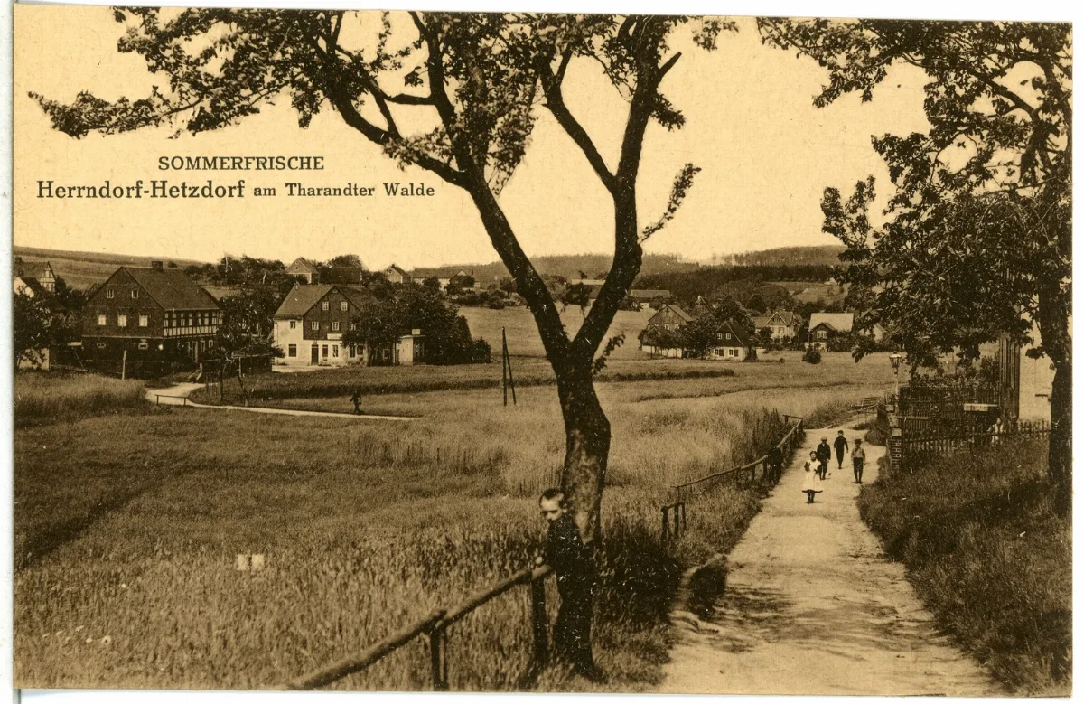 14820 Herrndorf Hetzdorf 1912 Blick In Den Ort Brück & Sohn Kunstverlag