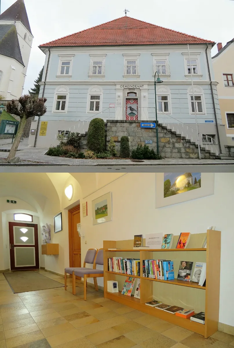 20250314 Offenes Bücherregal Gemeindeamt Raab Oberösterreich Bildmontage