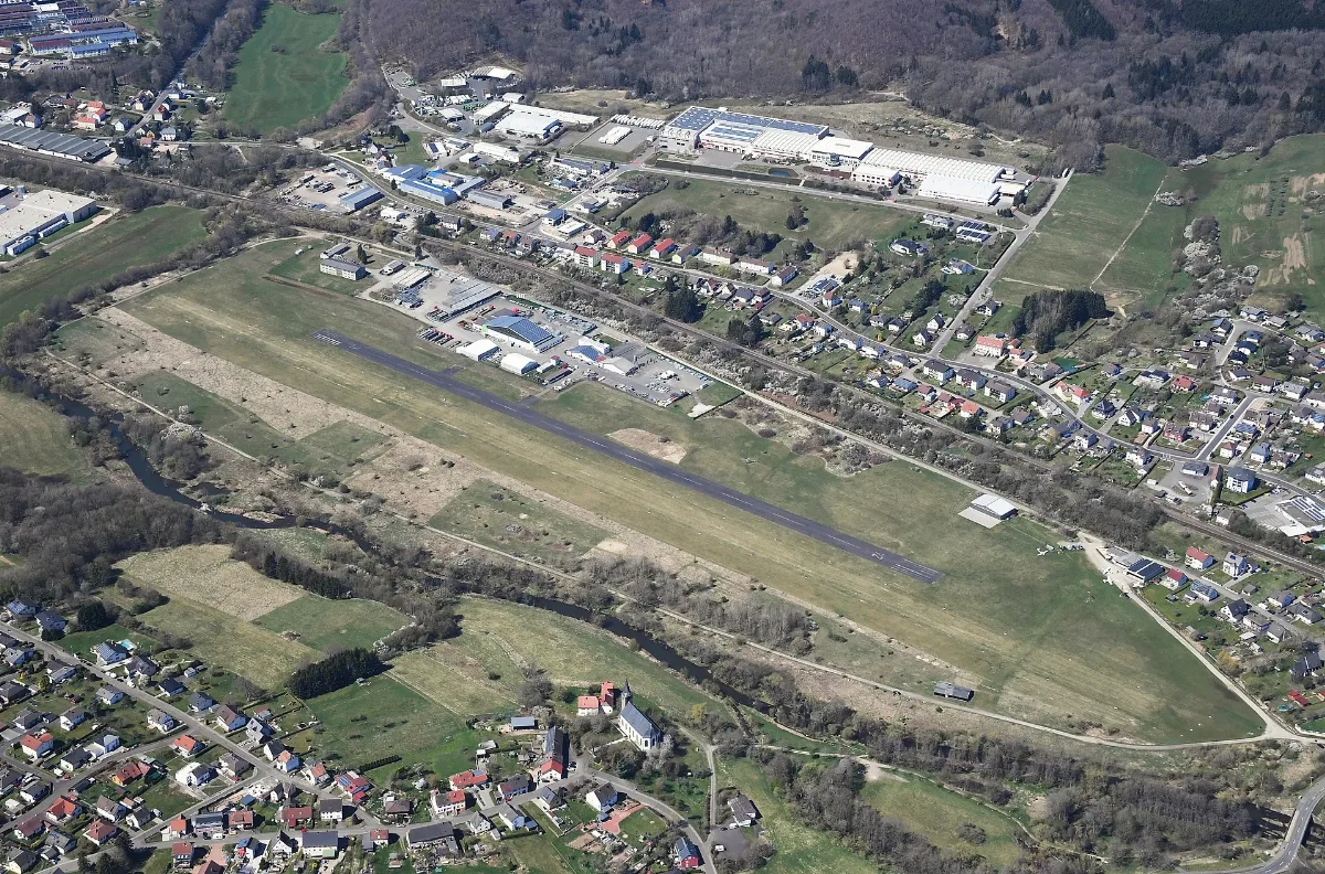 Aerial Image Of The Hoppstädten Weiersbach Airfield