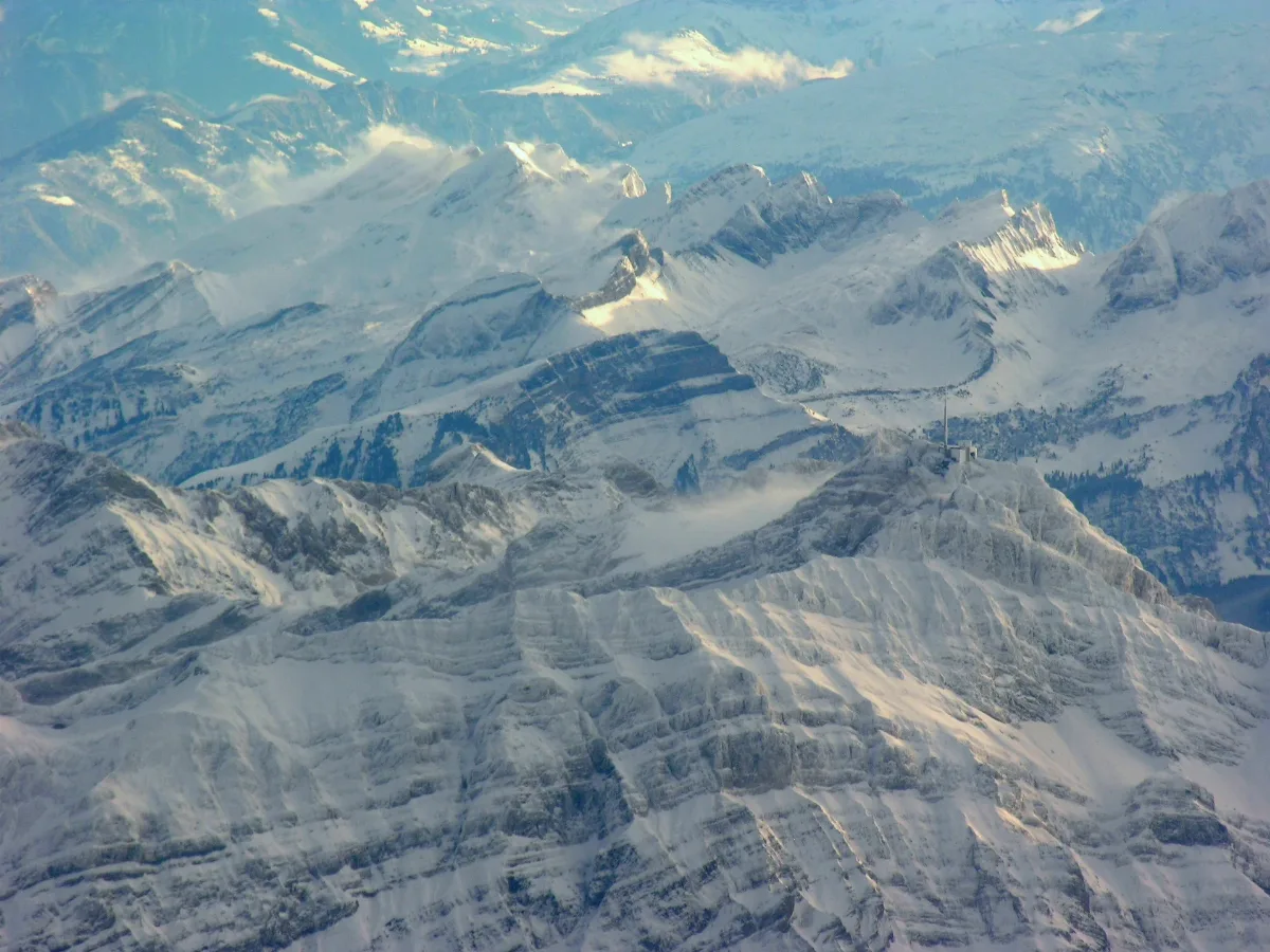 Aerial View Of Säntis From Overhead Niederbüren At 3970 M Asl 23.11.2008 13 55 04