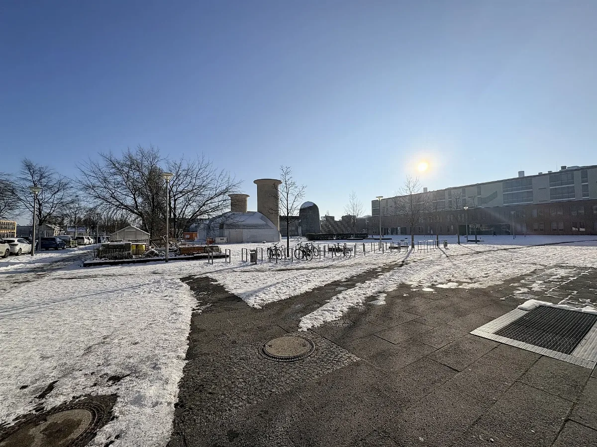 Aerodynamischer Park Mit Schnee, Berlin Adlershof, 2026 01 07