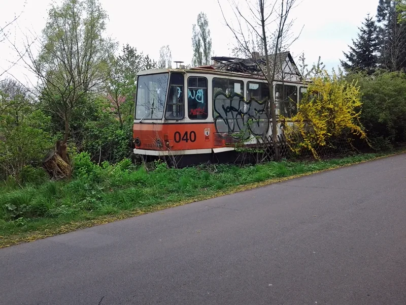 Alte Abgestellte Straßenbahn In Mehrow