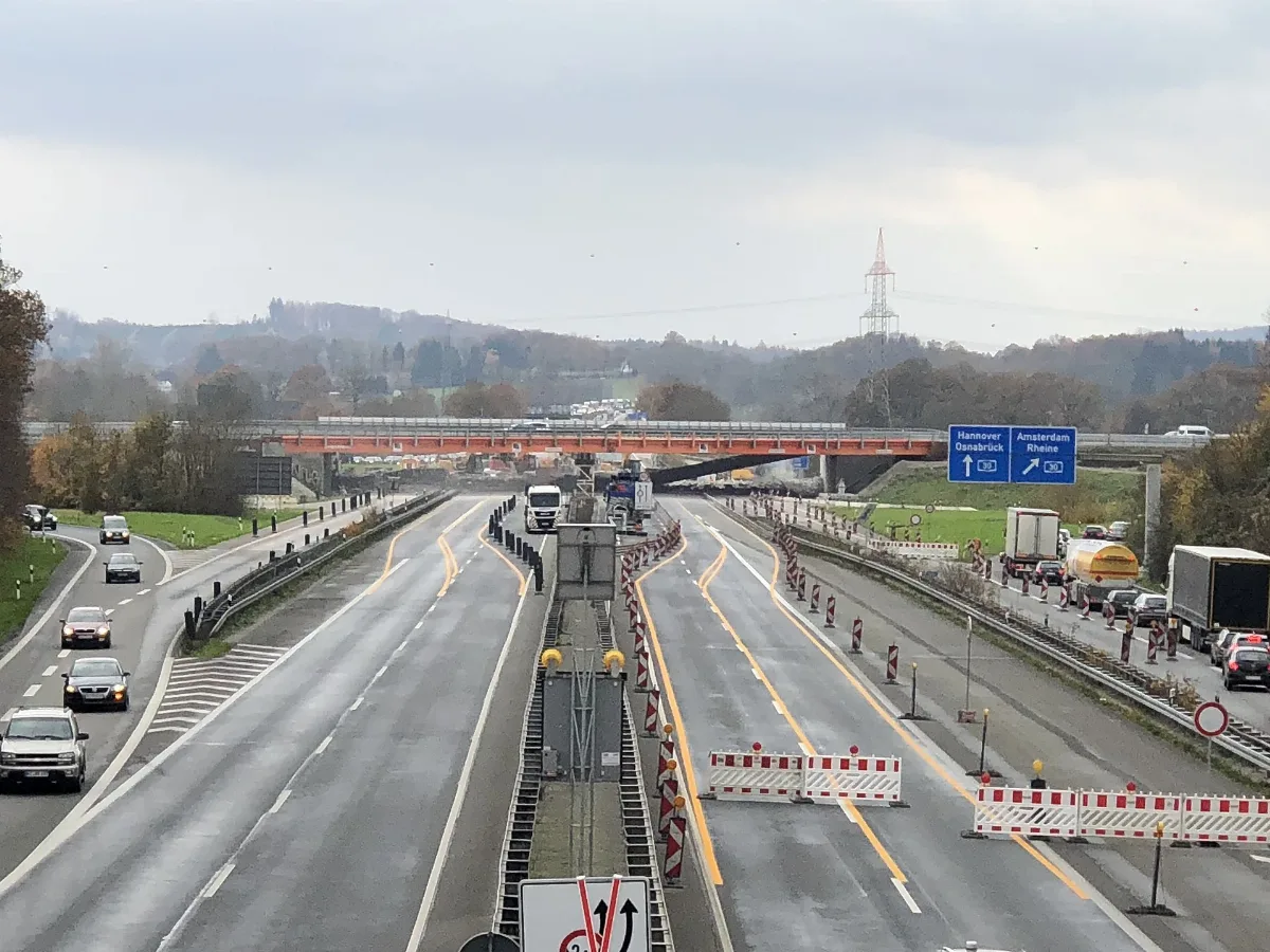 Autobahnkreuz Lotte Osnabrück Ausbau