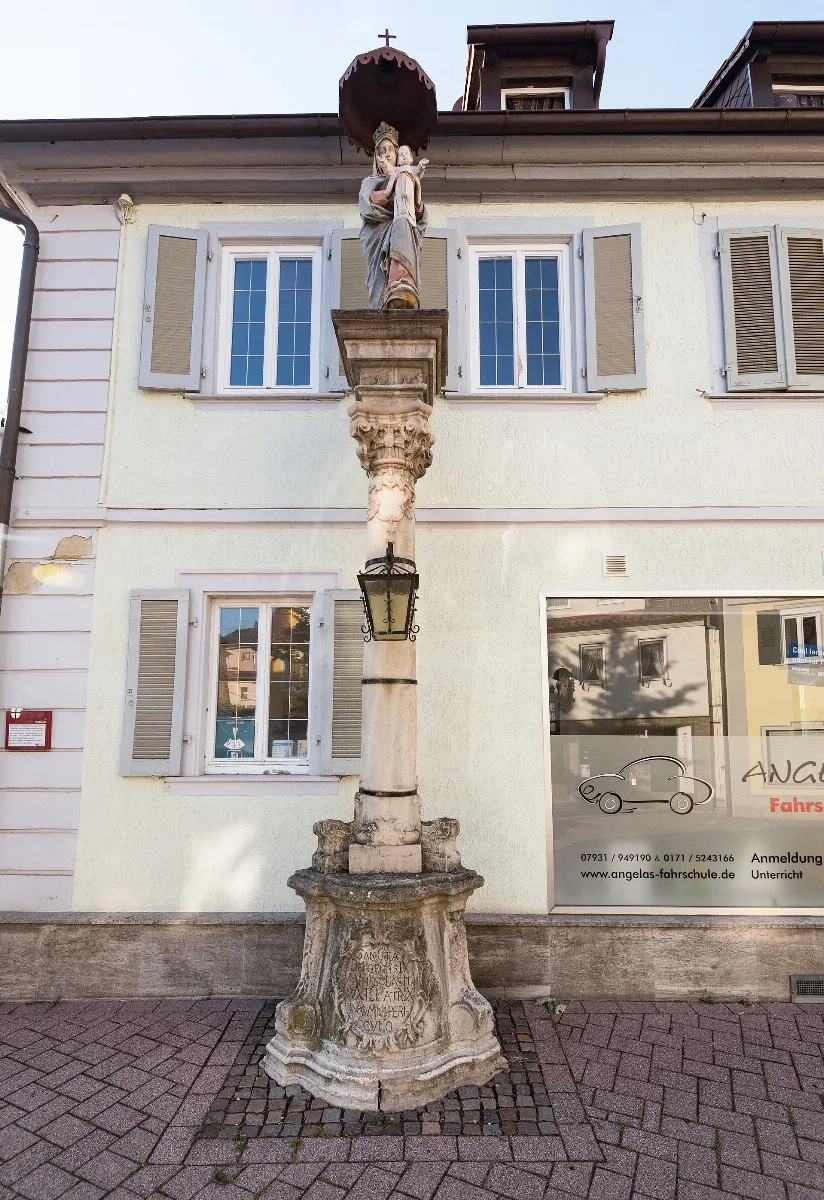 Bad Mergentheim, Mühlwehrstraße, Mariensäule 20170707 002