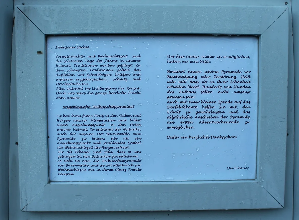 Baerenwalde Pyramide Schild 4
