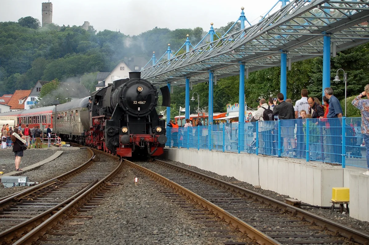 Bahnhofsfest Königstein Zugeinfahrt