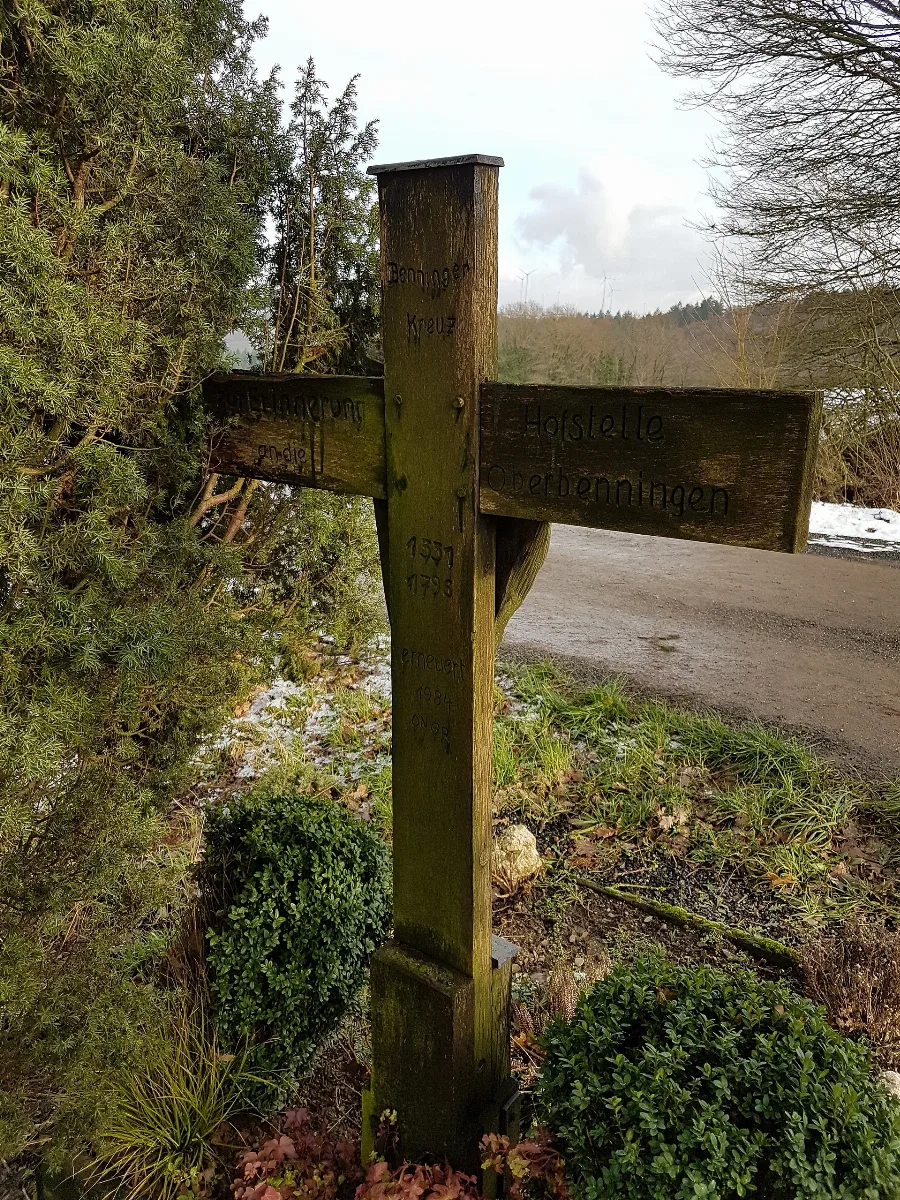 Benninger Kreuz Memorial, Trier Tarforst, Germany, 21 January 2018 (Back Side)