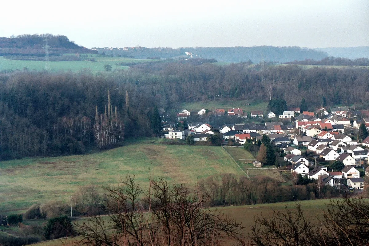 Berus (Überherrn), View From The Castle Scharfeneck To The Village Altforweiler