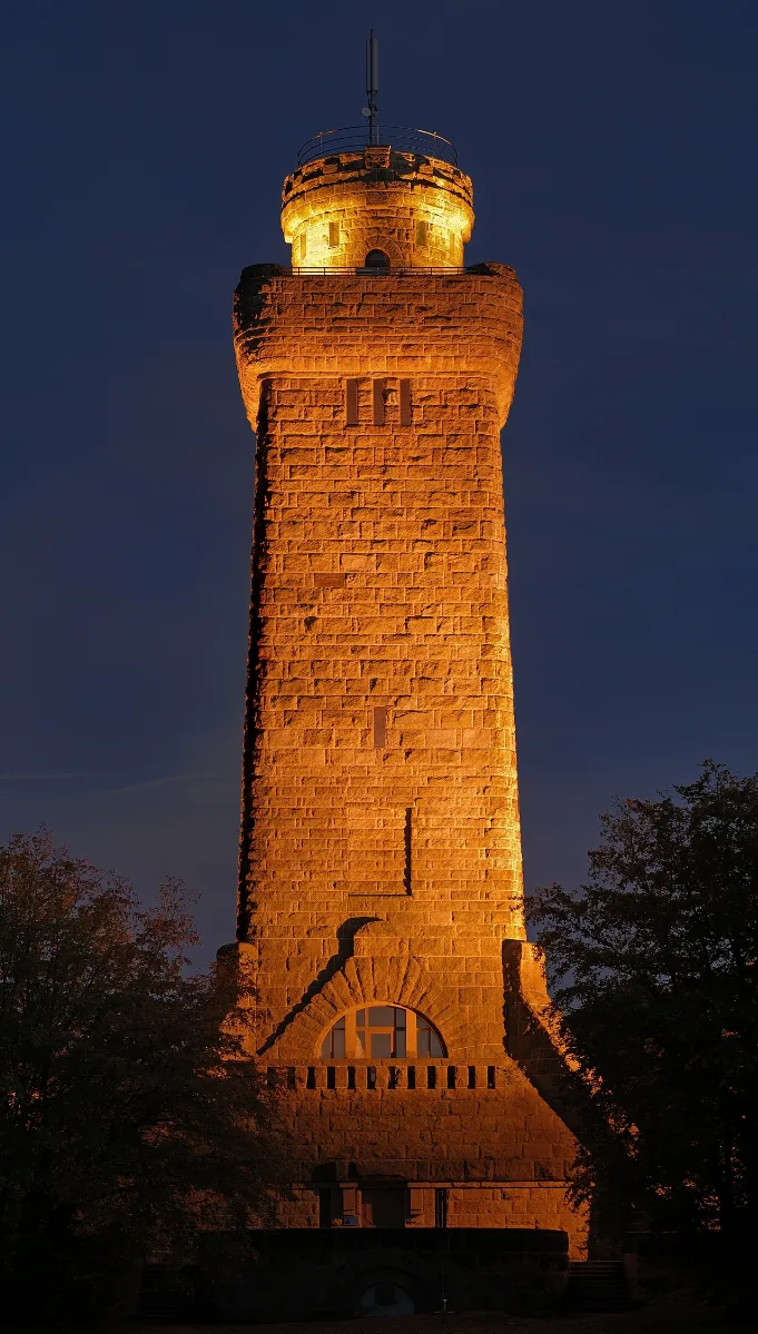 Bismarck Tower Glauchau Night View (Aka)