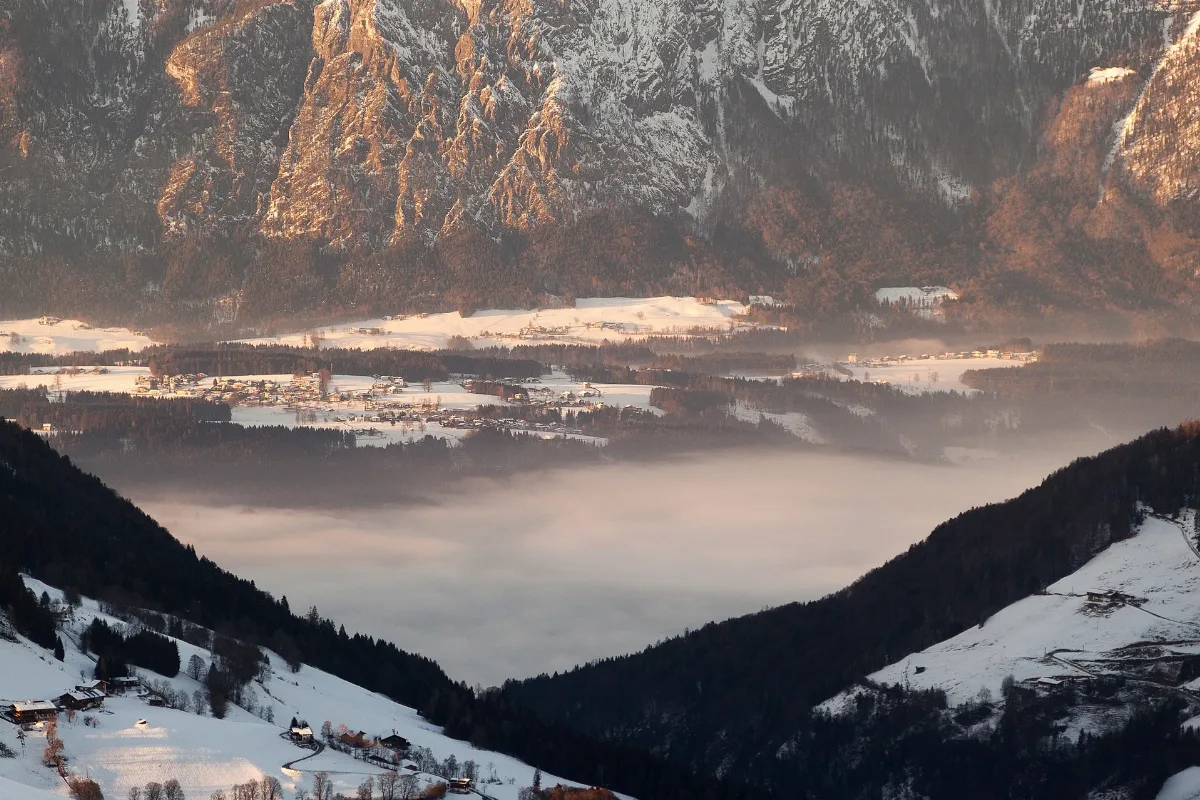 Blick Nach Wörgl Von Skipiste Bei Wildschönau 02