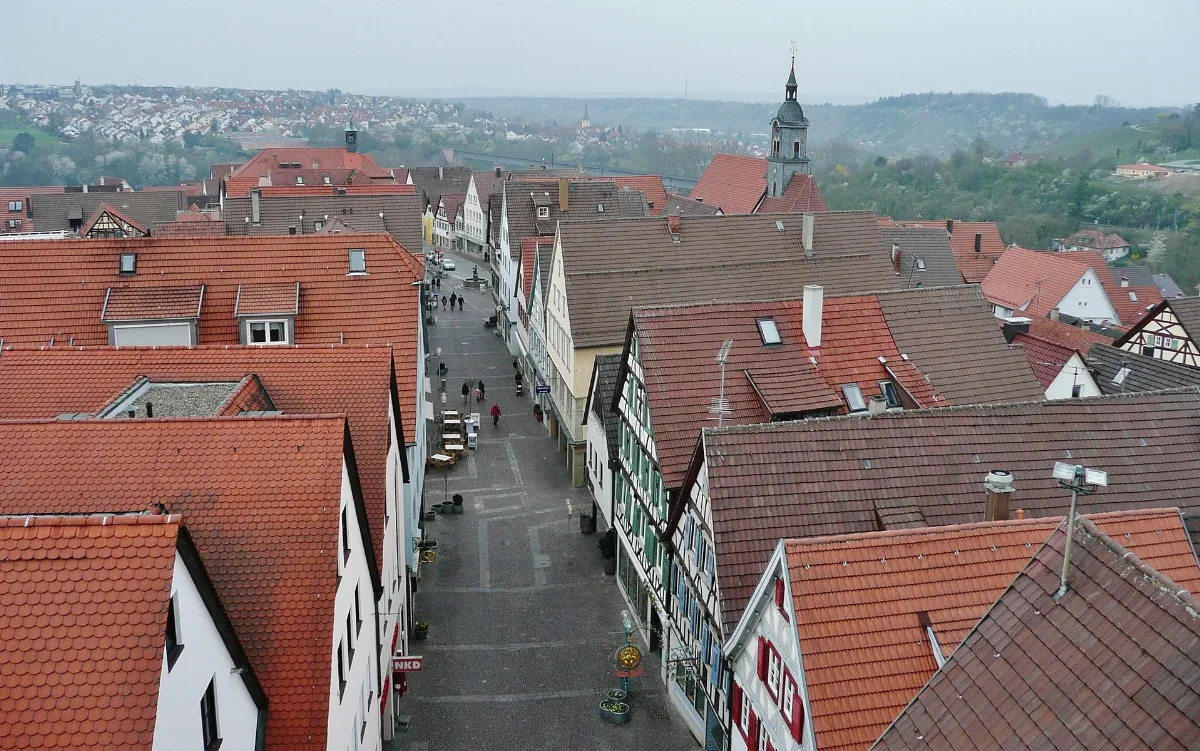 Blick Vom Oberen Torturm In Marbach Auf Die Marktstraße Panoramio