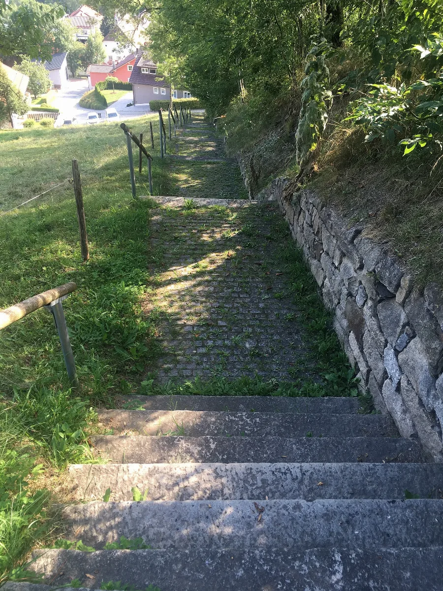 Blick Von Der Stiege Zur Wallfahrtskirche Hinunter Nach Wollaberg