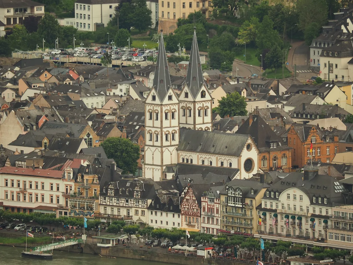 Boppard Vanaf De Aussichtspunkt Und Restaurant Vierseenblick