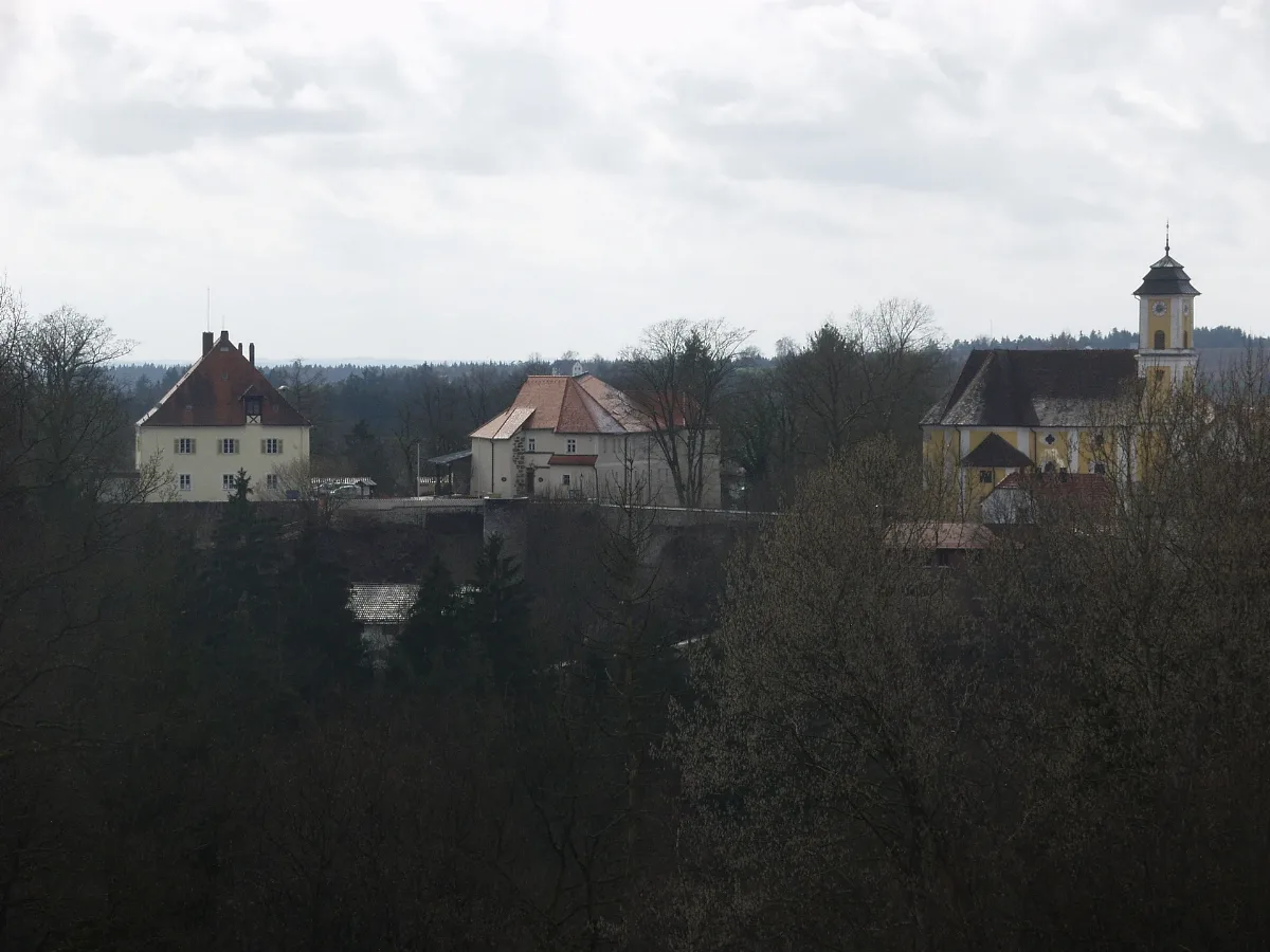 Burg Mitterfels Mit Kirche St. Georg