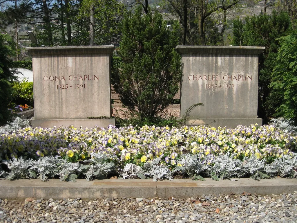 Charles Chaplin And Oona Chaplin Grave In Corsier Sur Vevey