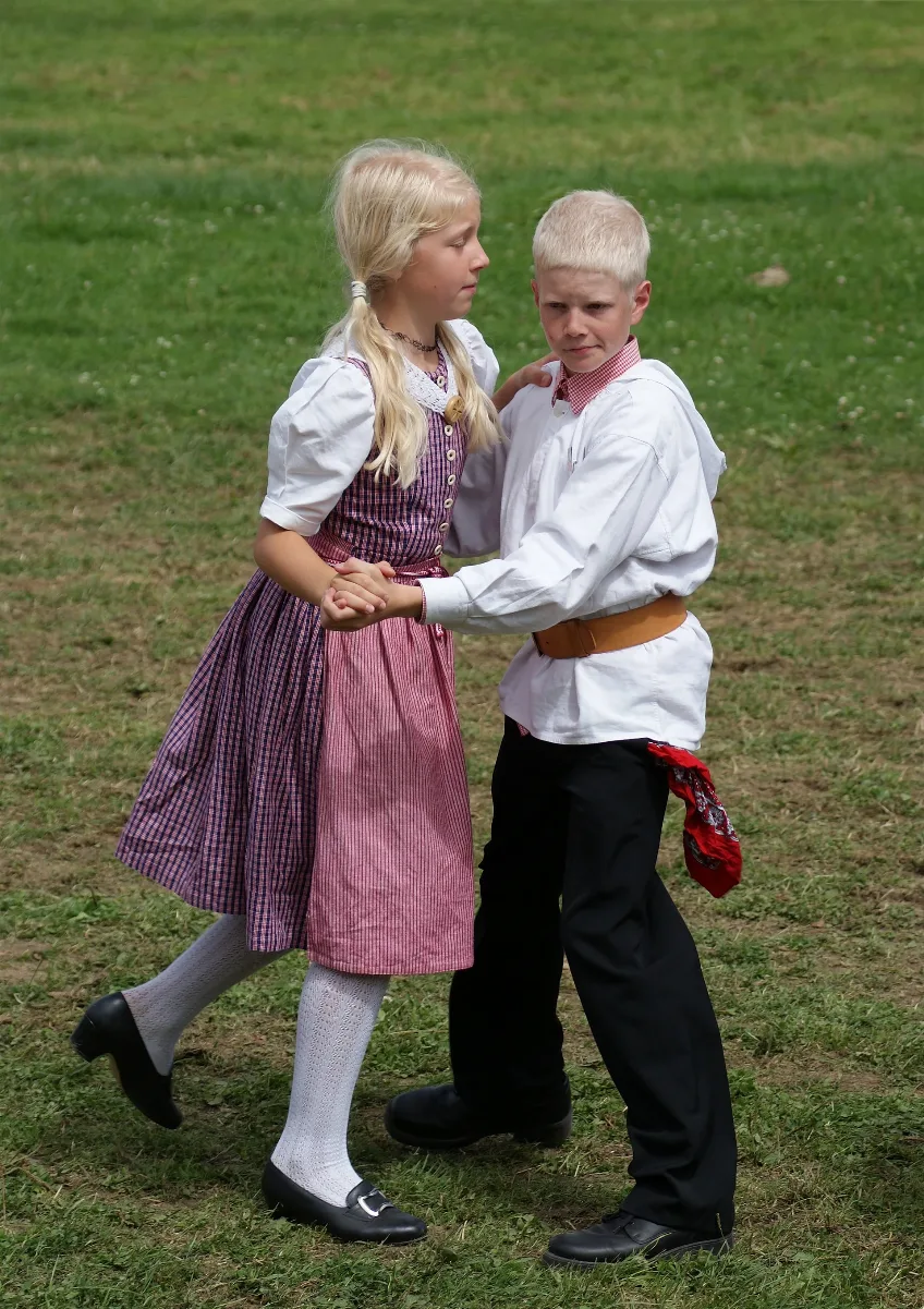 Children Dancing At The Marché Concours