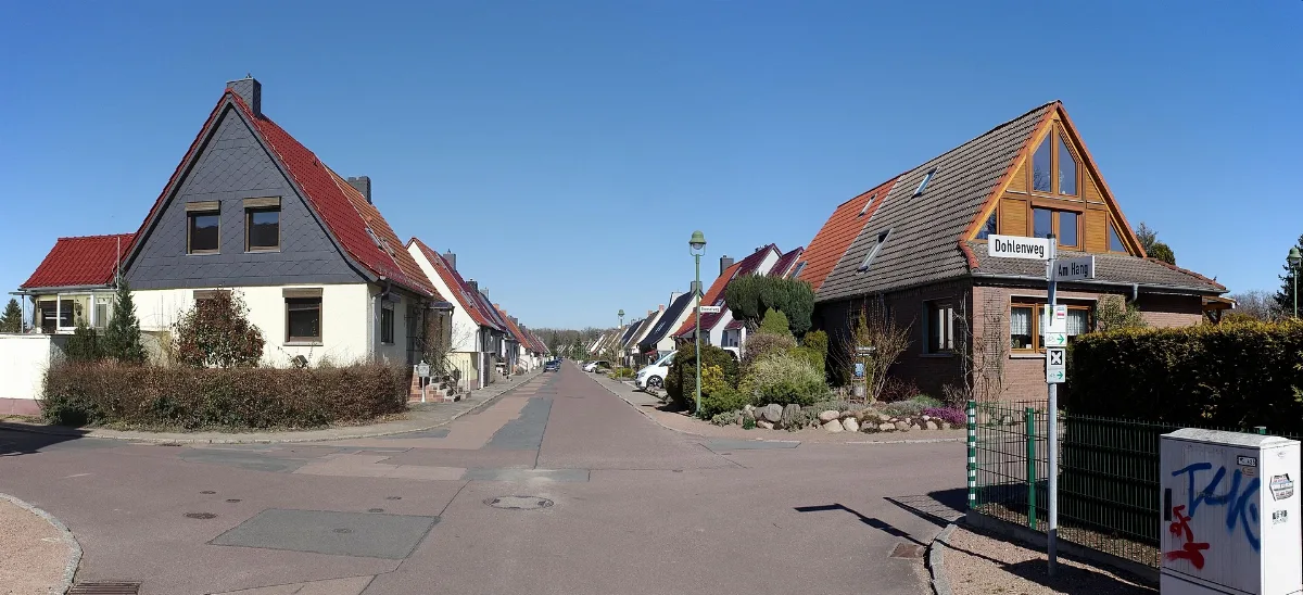 Dessau Roßlau, Törten, Drosselweg, Am Hang, Dohlenweg, Europäischer Fernwanderweg E11
