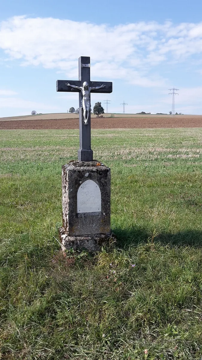 Feldkreuz An Der Abzweigung Wo Es Nach Watterdingen Geht Nordöstlich Von Weil An Der Lindenstraße