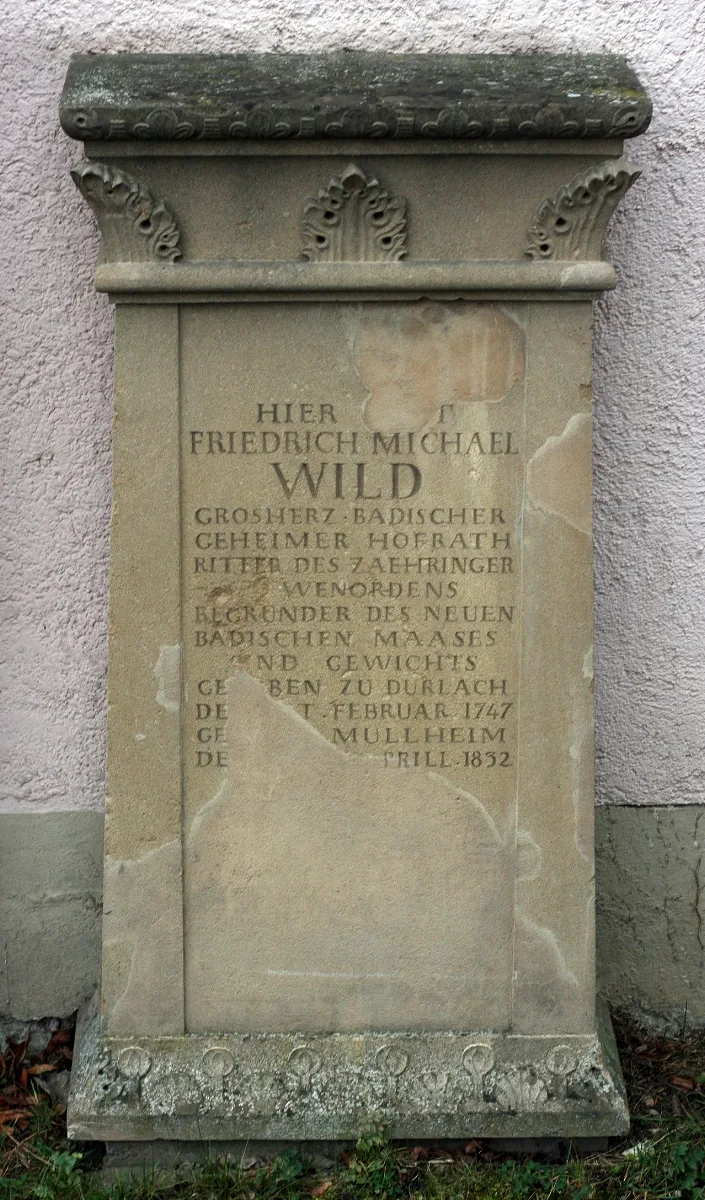 Friedrich Michael Wild Grabstein Kapelle Müllheim