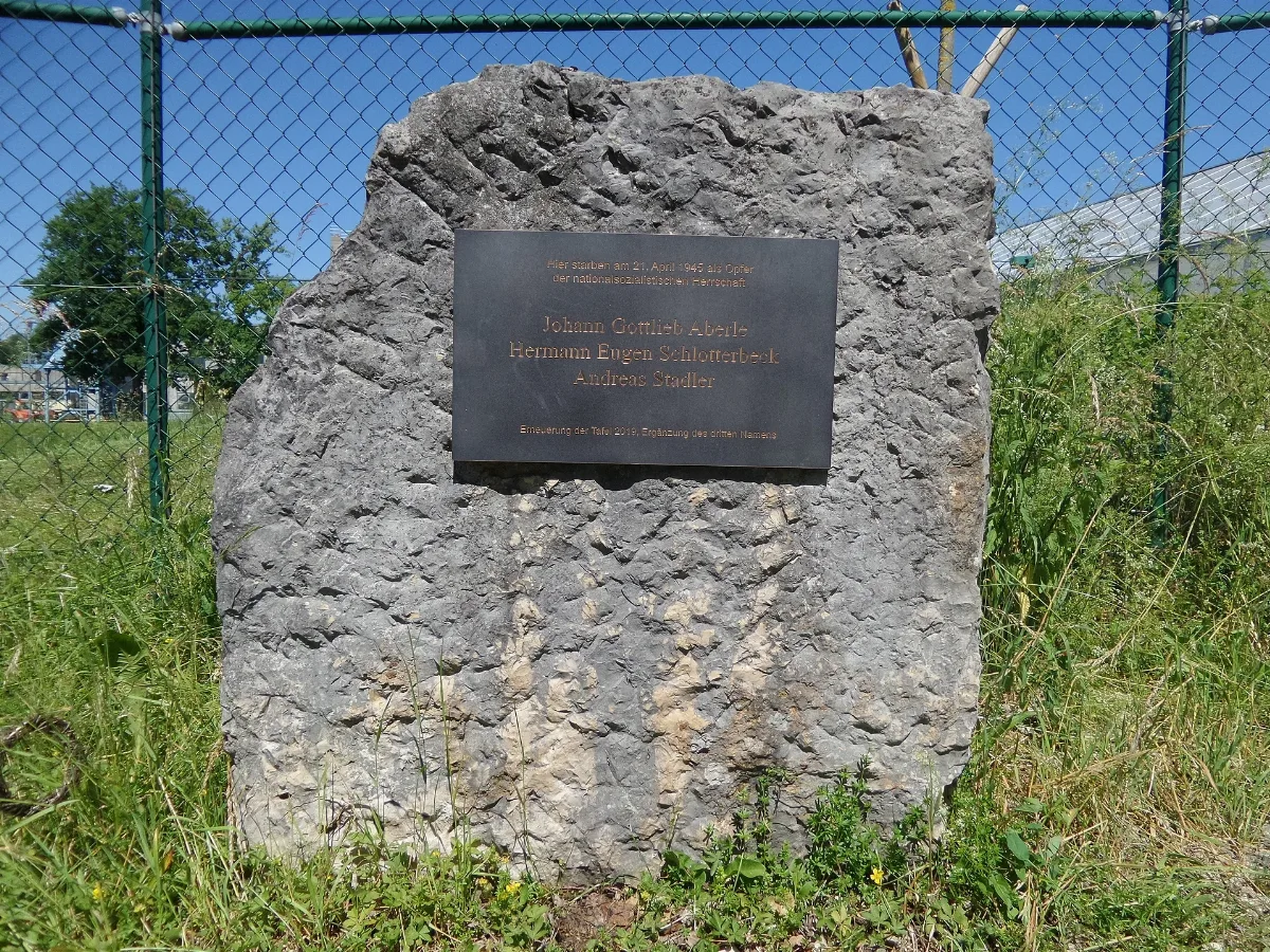 Gedenkstein Riedlingen Johann Gottlieb Aberle Hermann Eugen Schlotterbeck Andreas Stadler Ii