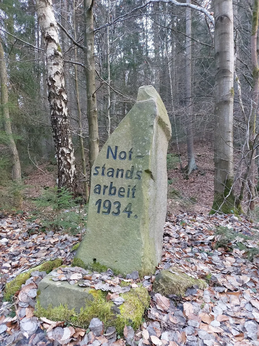 Gedenkstein Teufelstalbach B Hermsdorf March 2025