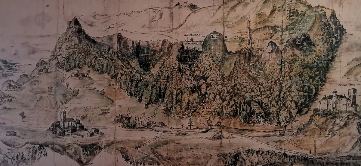 Ger — By – Oberbayern — Lkr. Rosenheim — Gemeinde Aschau Im Chiemgau — Hohenaschau Im Chiemgau — Prientalmususeum (Die Grenzen Der Herrschaft Hohenaschau Gegen Tirol Um 1570) Mattes Huawei P30 Pro 2021