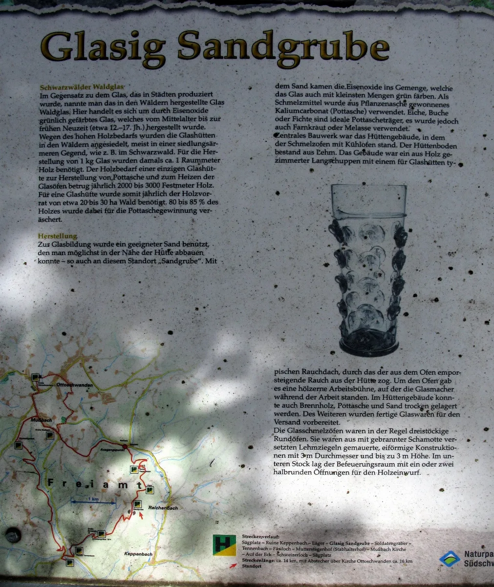 Glasig Sandgrube In Freiamt, Tafel Links