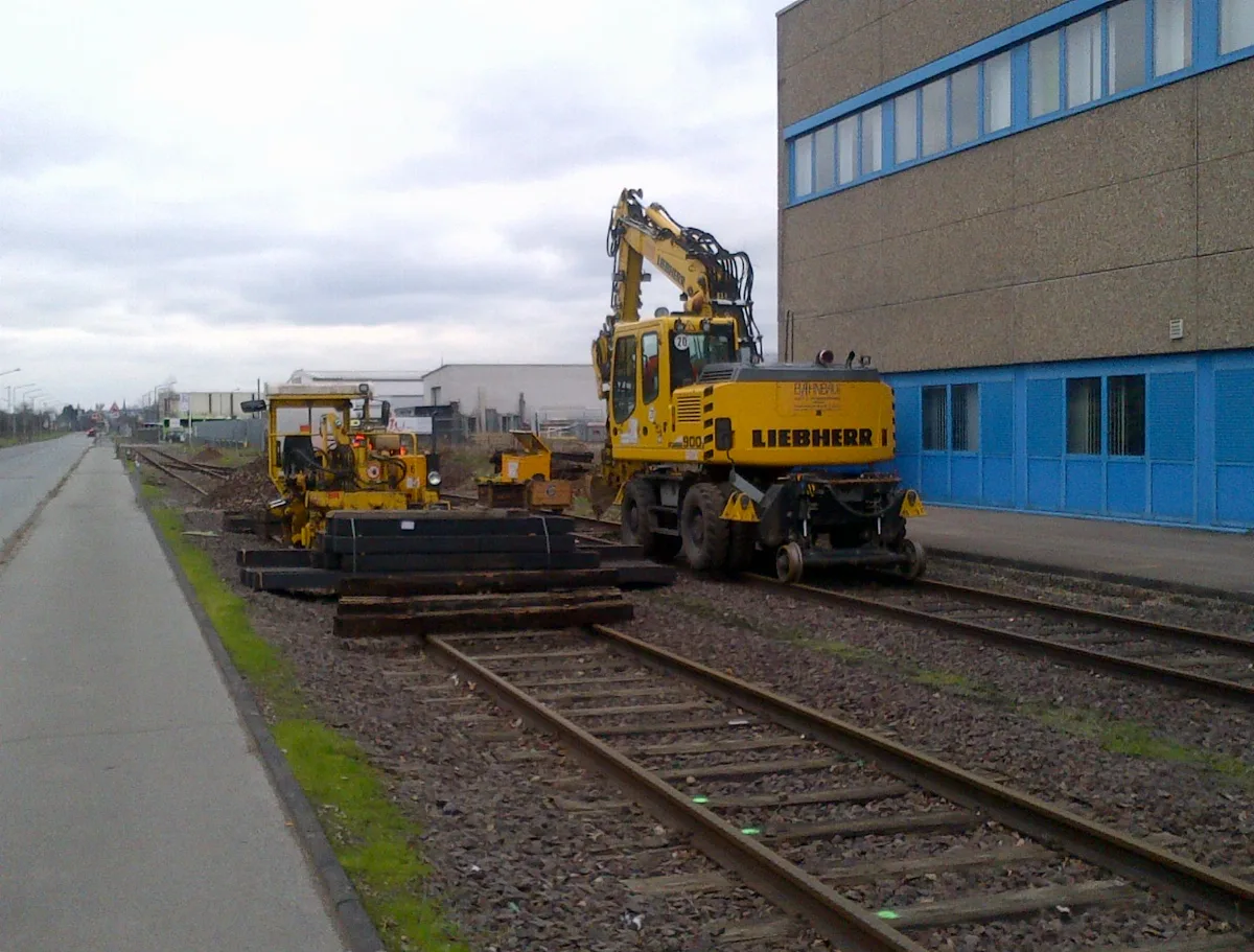 Gleisbauarbeiten Am Industriegleis Trier 02 Im Februar 2016