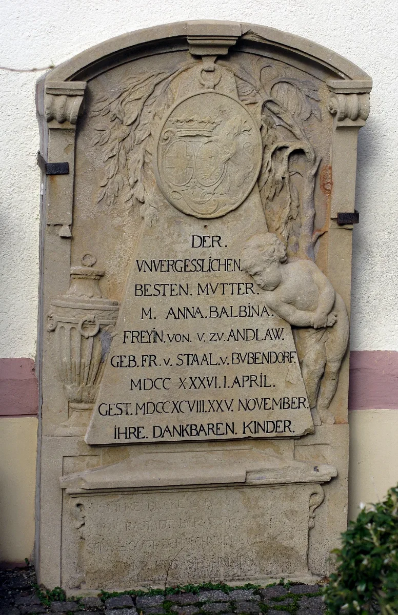 Grabsteine Für Anna Balbina Von Andlau An Der Martin Luther Kirche In March Hugstetten