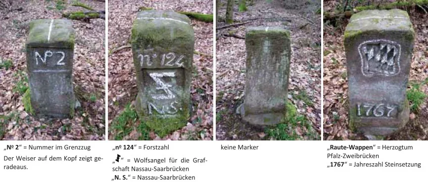 Grenzstein Nr. 2 Im Waldgraben Am „Kaiserwald“