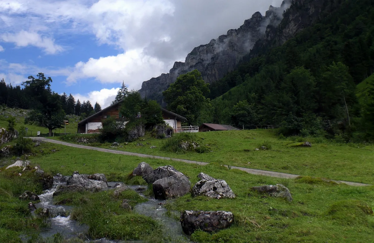 Grönhütte Mit Grönbach Und Niederhorn