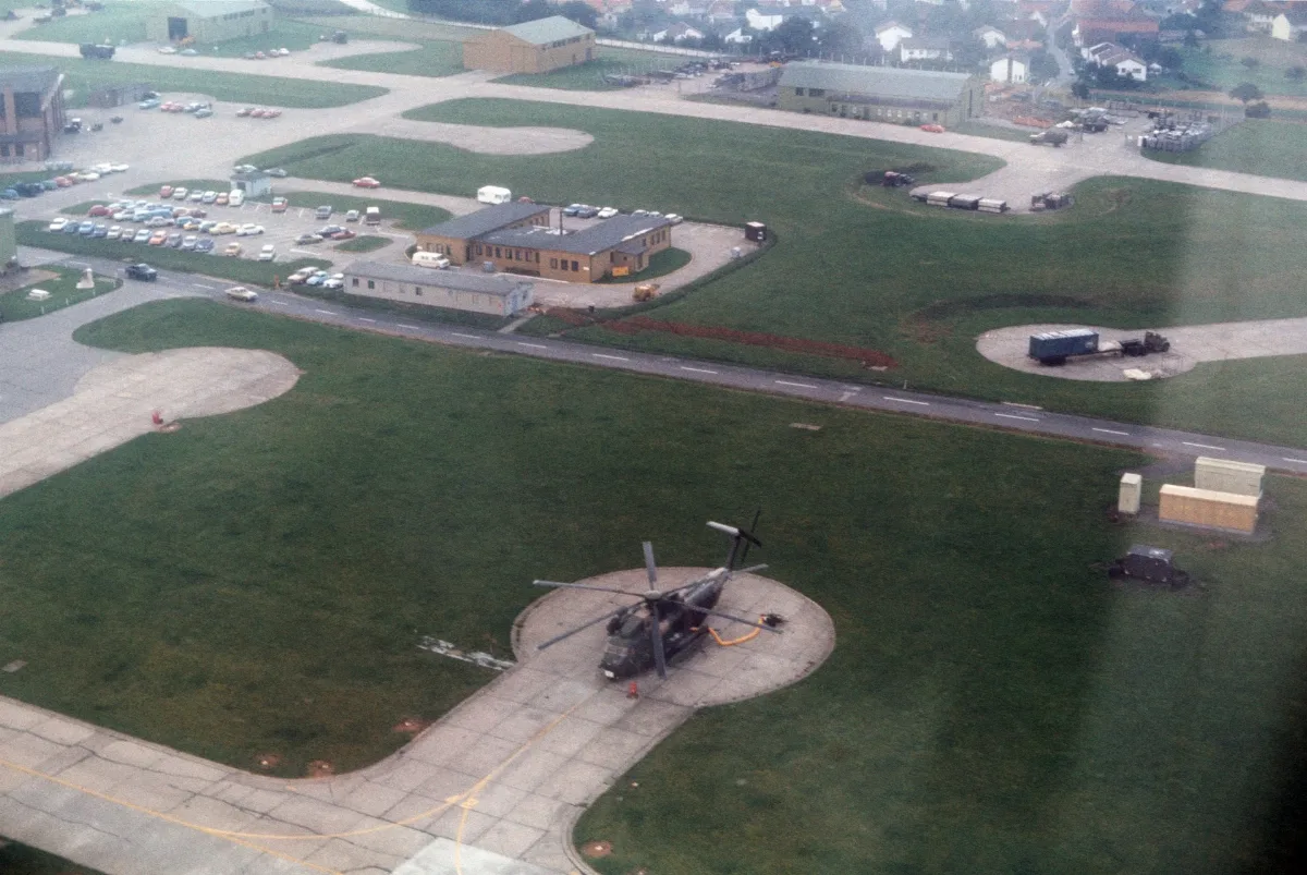 Hahn Air Base Aerial With Hh 53C 1977