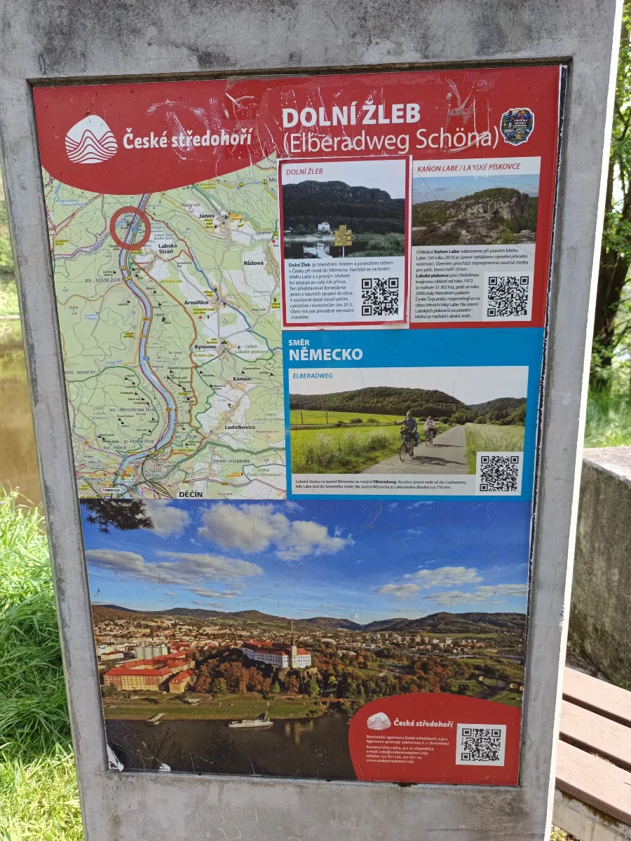 Hraniční Přechod Dolní Žleb Labská Stezka (Elberadweg), Dolní Žleb (Děčín, Okres Děčín) A Schöna (Reinhardtsdorf Schöna, Spolek Obcí Verwaltungsgemeinschaft Bad Schandau), Česká Republika A Německo 03