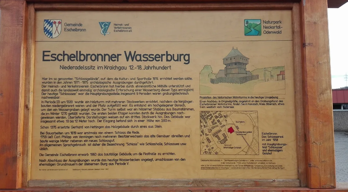 Infotafel Eschelbronner Wasserburg