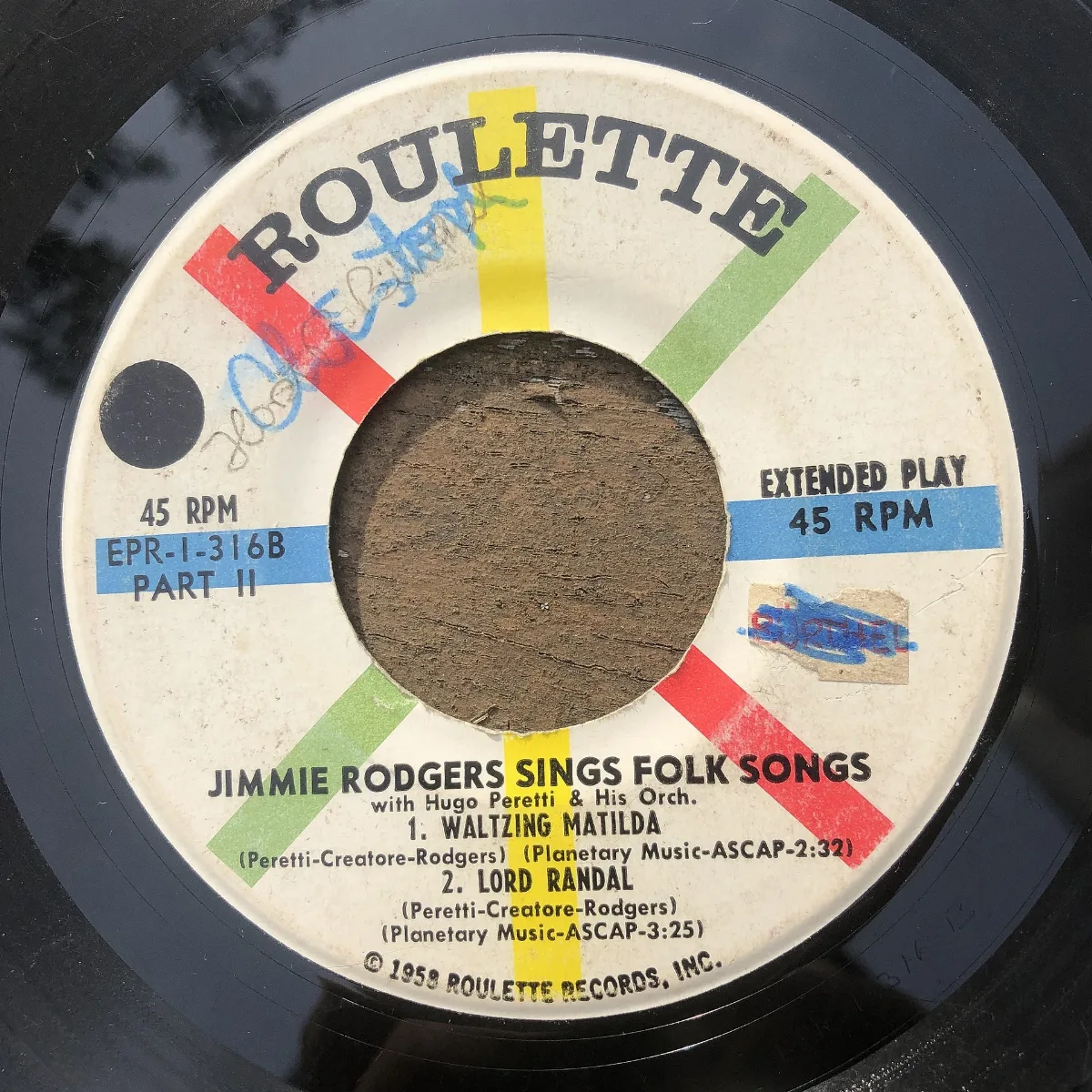 Jimmie Rodgers Sings Folk Songs Roulette