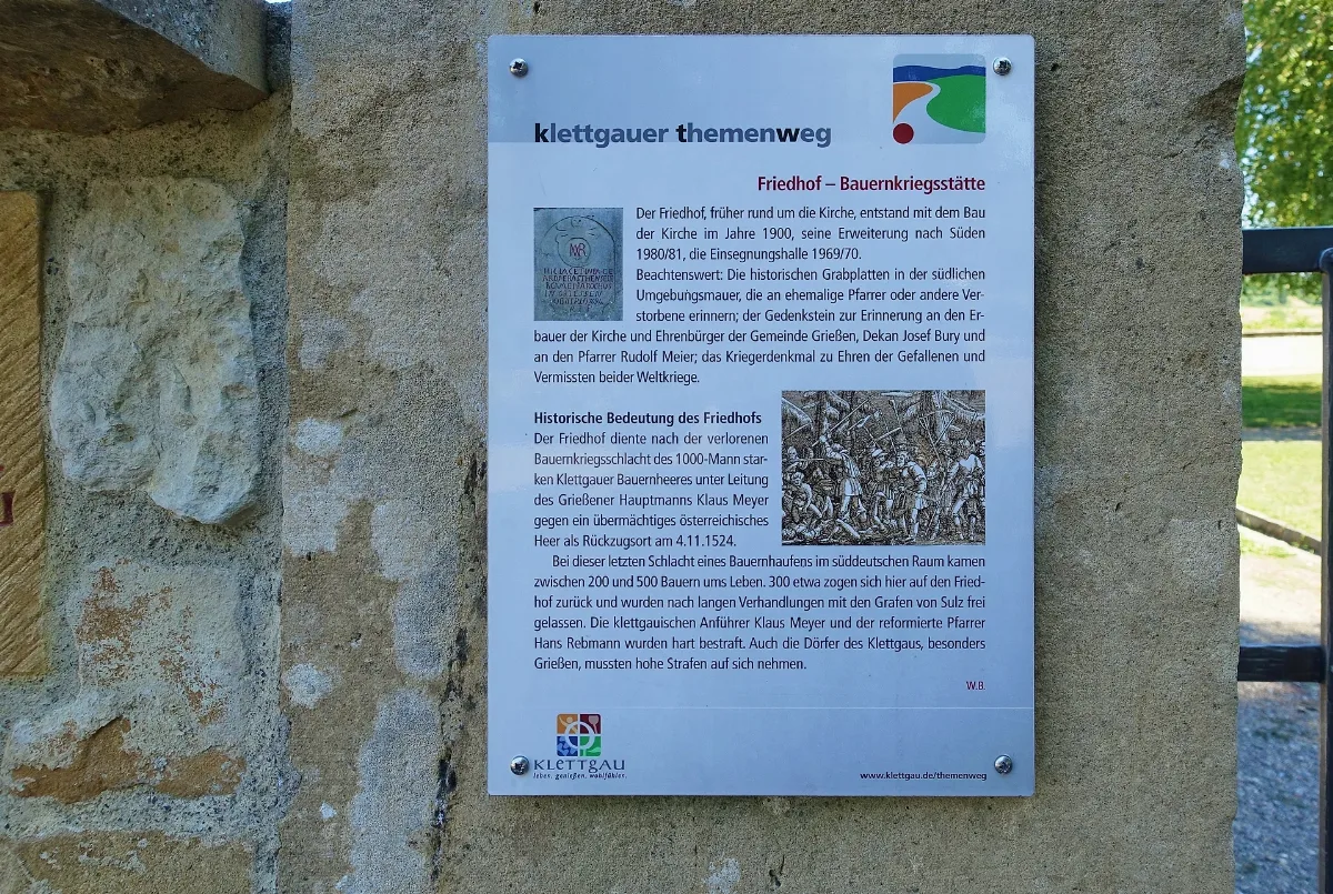 Klettgau Grießen Klettgauer Themenweg Friedhof
