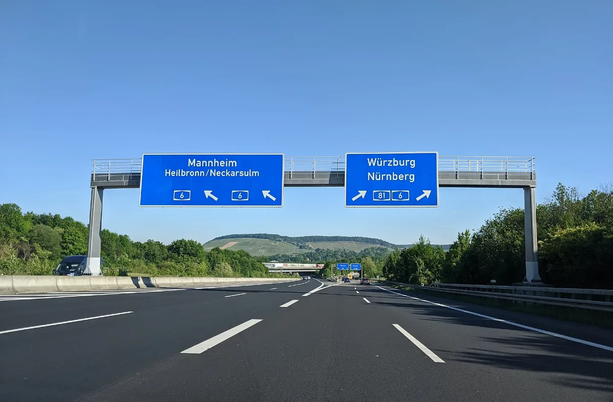 Kreuz Weinsberg In Fahrtrichtung Norden