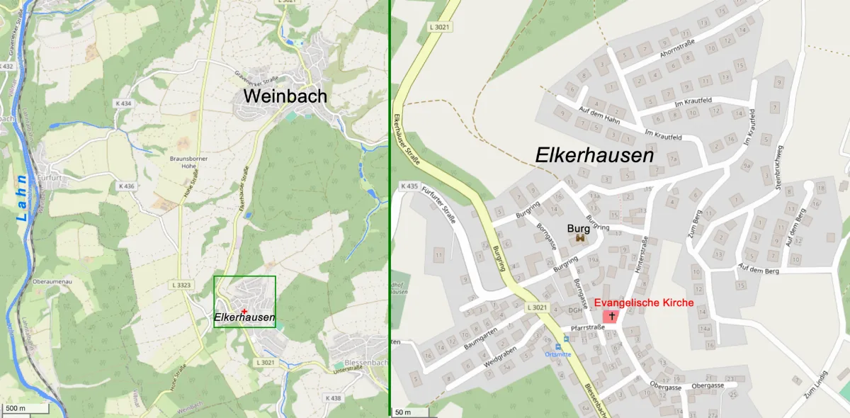 Lage Der Kirche Elkerhausen